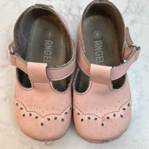 Pink leather Mary janes by Angel brand size 5